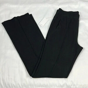 Cotton Citizen New‎ Women’s L Black Milan Flared Pockets Raw Hem Trousers Pant